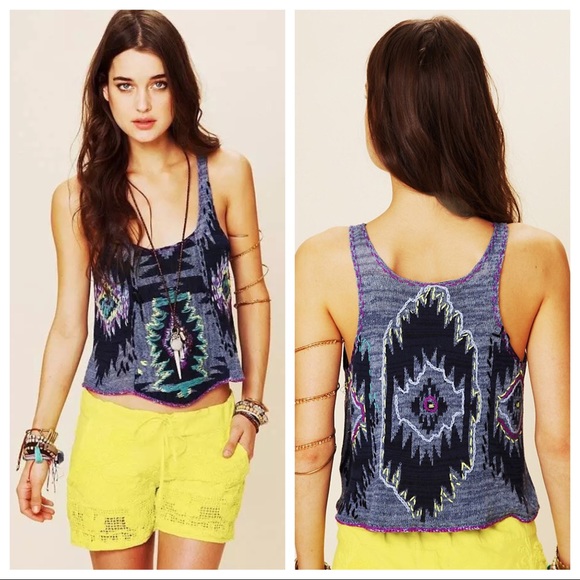 FP Crystallized Crochet Crop Top - Picture 1 of 12